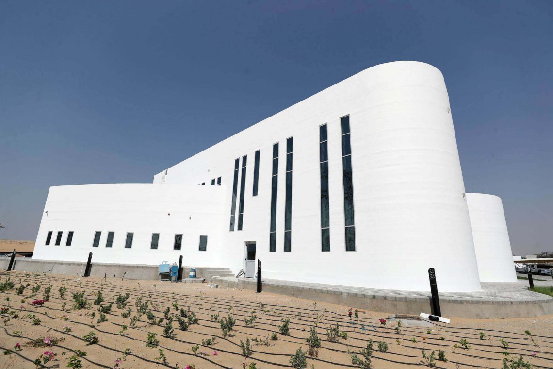 Largest 3D printed building to date located in Dubai. Photo credit: Chris Whiteoak / The National