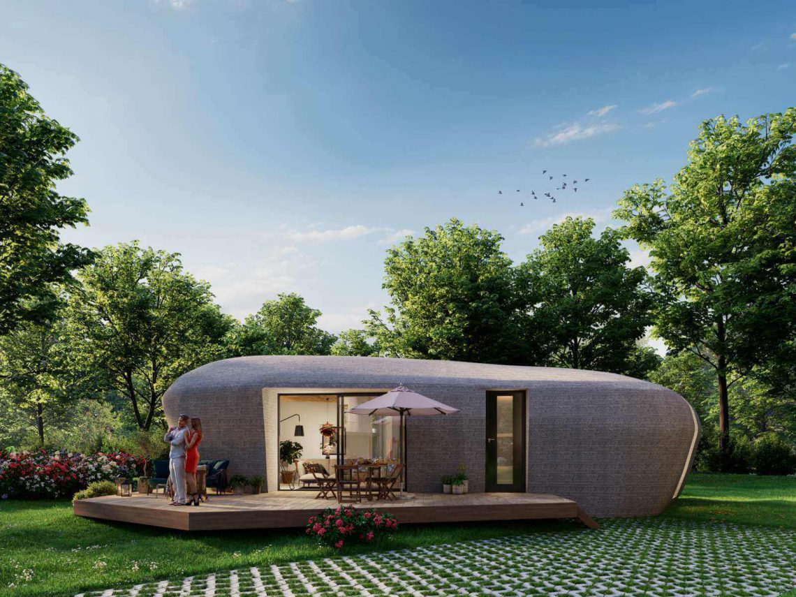 3D printed house of the future. Photo curtesy of Houben Van Mierlo Architecten