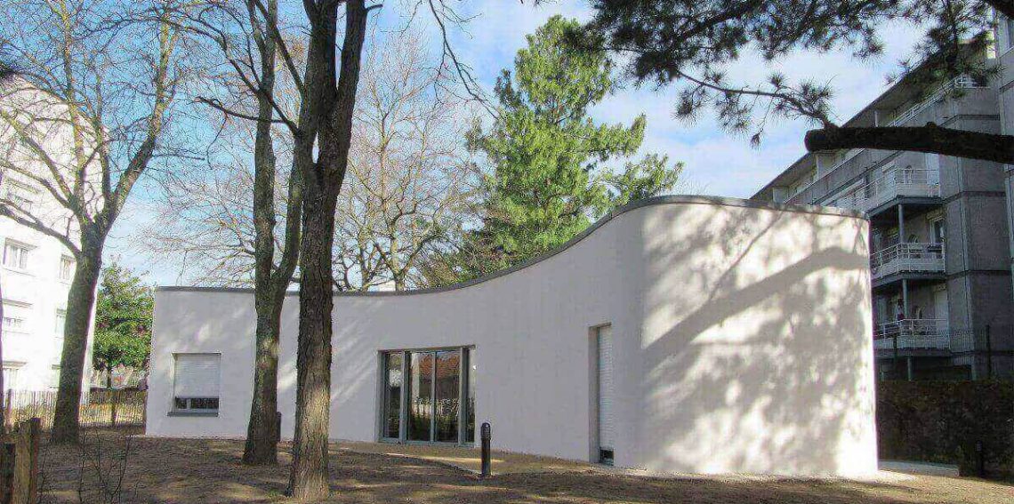 The first human inhabited 3D printed house located in France. Developed in part by University of Nantes.