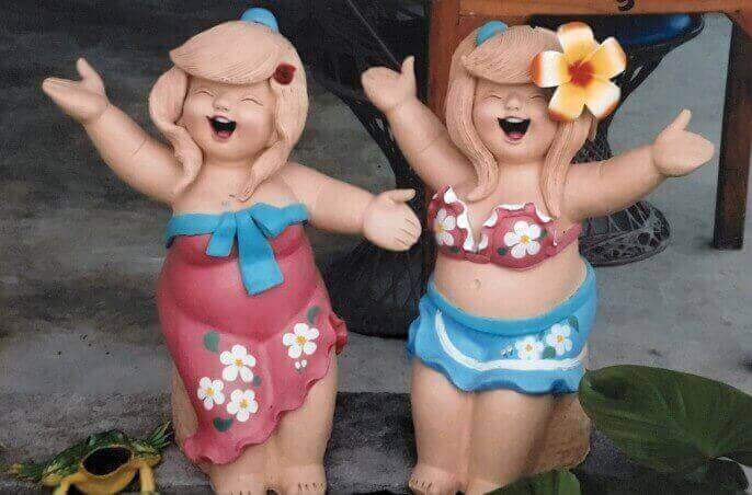 Cute statues seen in Hua Hin Thailand.