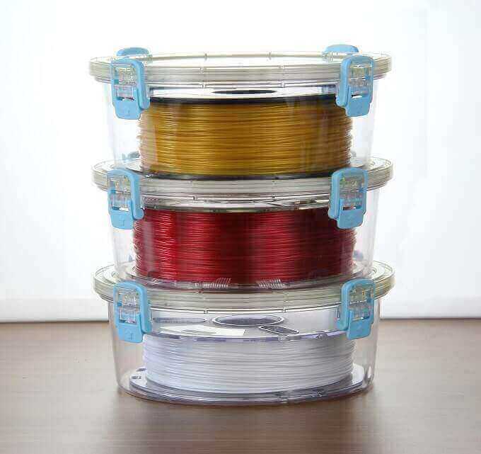 The PrintDry filament storage container.